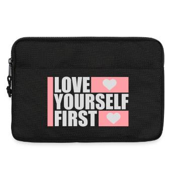 Love Yourself First Self-Love Self-Care - Laptop bag 13" - black - Front