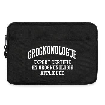 Grumpy Humor Complainer Grognonologist - Laptop bag 13" - black - Front