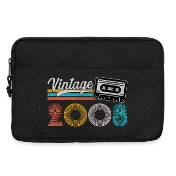2008 Vintage Rétro Cadeau d’anniversaire - Sacoche pour ordinateur portable 13 pouces - noir - Devant