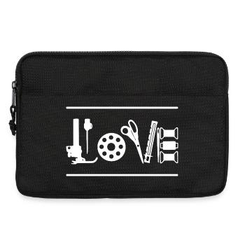 Schneider Schneider Schneider Schneider Tuchmacher Liebe Nähkosten - Laptoptasche 13" - Schwarz - Vorne