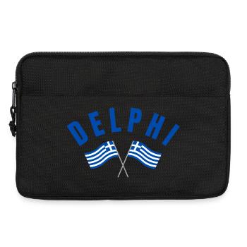 Delphi Twin Greek Flags  - Laptop bag 13" - black - Front