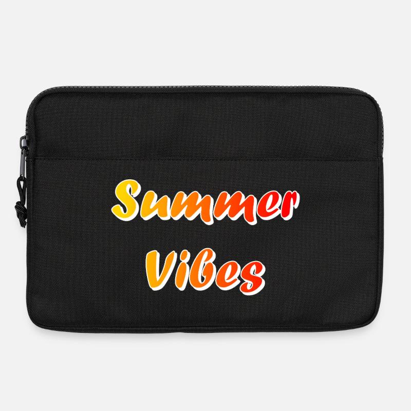 Sommerliche Vibes - Laptoptasche 13" - Schwarz