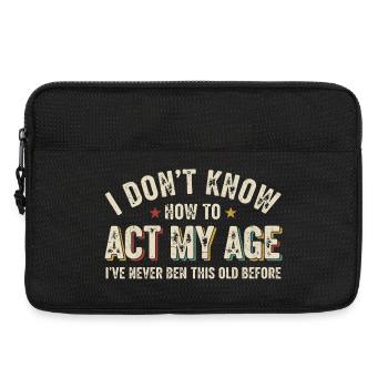Humor Birthday Youth Eternal Retro - Laptop bag 13" - black - Front