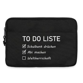 Abi Sprüche - to do Liste - Laptoptasche 13" - Schwarz - Vorne
