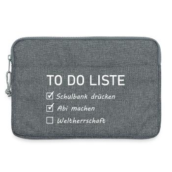 Abi Sprüche - to do Liste - Laptoptasche 13" - Grau meliert - Vorne