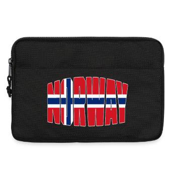 Maillot de football norvégien, design d’éventail nordique - Sacoche pour ordinateur portable 13 pouces - noir - Devant