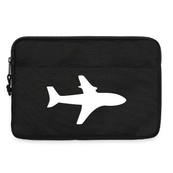 Flugzeug Reise Flugreise Geschenk - Laptoptasche 13" - Schwarz - Vorne