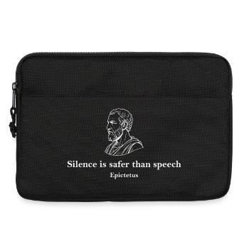 Epictetus Silence Quote - Laptop bag 13" - black - Front