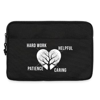 Social Worker Quote Hard Worker Social Work - Laptoptasche 13" - Schwarz - Vorne