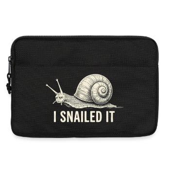 T-shirt cartoon Snailed It - Sacoche pour ordinateur portable 13 pouces - noir - Devant