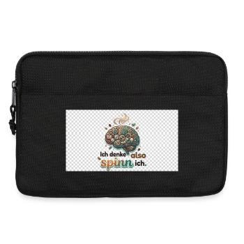 Ich denke also spinn ich Gehirnwerk - Laptoptasche 13" - Schwarz - Vorne