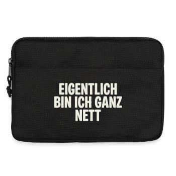 Eigentlich bin ich ganz nett - Laptoptasche 13" - Schwarz - Vorne