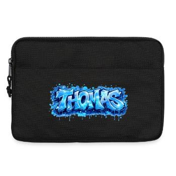 Graffiti   Thomas Prénom cadeau idéal imprimable  - Sacoche pour ordinateur portable 13 pouces - noir - Devant