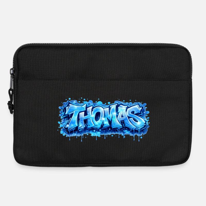 Graffiti Thomas Name Gift Ideal Printable - Laptop bag 13" - black