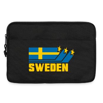 Schweden / Schwedische - Flagge / Geschenk - Laptoptasche 13" - Schwarz - Vorne