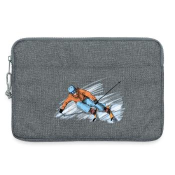 Skiing - Laptop bag 13" - heather grey - Front