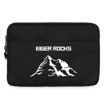 Eiger Rocks, swiss alps, Berg, Berge, mountains - Laptoptasche 13" - Schwarz - Vorne