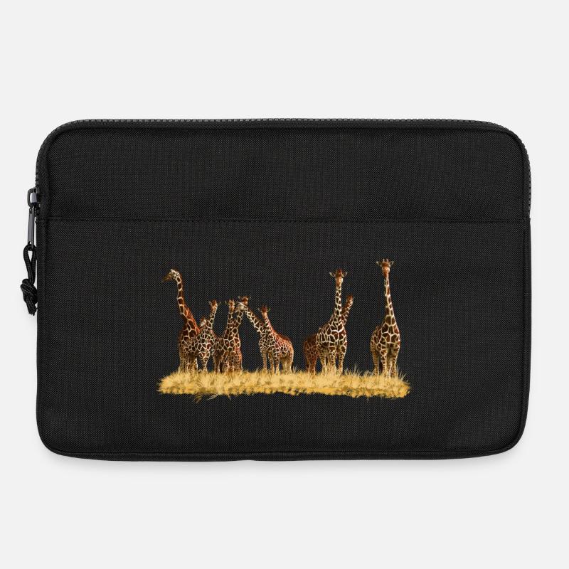 Giraffen - Laptoptasche 13" - Schwarz