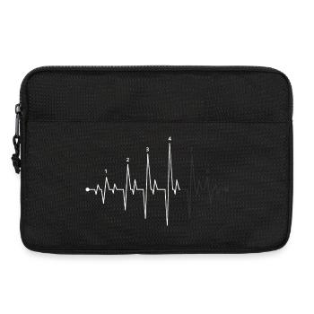 Pulse Wave Heartbeat Graphic - Laptop bag 13" - black - Front