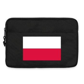 Aufkleber Flagge von Polen Polen Polen Pologne - Laptoptasche 13" - Schwarz - Vorne