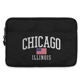 Chicago Flag Arc Emblem - Laptoptasche 13" - Schwarz - Vorne