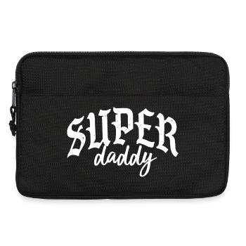 super papa maman maman papa maman maman bébé - Sacoche pour ordinateur portable 13 pouces - noir - Devant