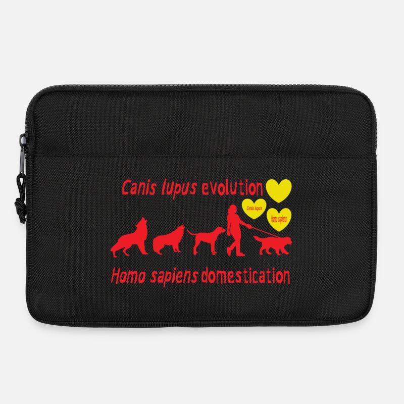 Canis lupus evolution Homo sapiens domestication - Laptop bag 13" - black