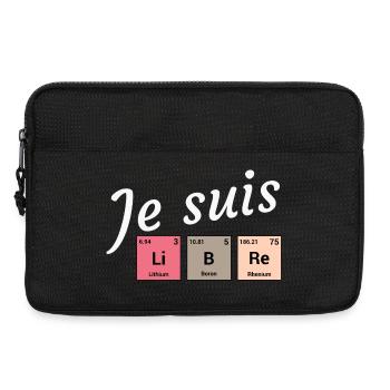 Je suis libre en éléments périodiques - Sacoche pour ordinateur portable 13 pouces - noir - Devant