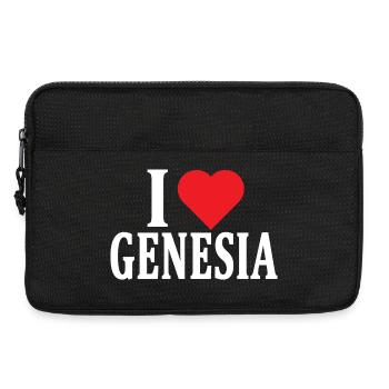t-shirt J’adore Genesia idée cadeau t-shirt - Sacoche pour ordinateur portable 13 pouces - noir - Devant