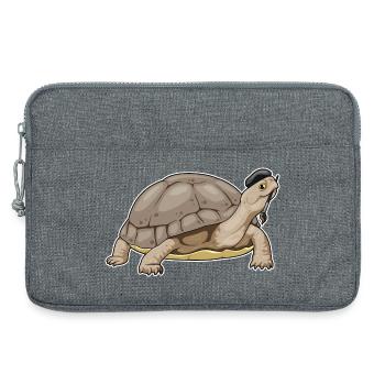 Peintre de tortue peinture au pinceau - Sacoche pour ordinateur portable 13 pouces - gris chiné - Devant