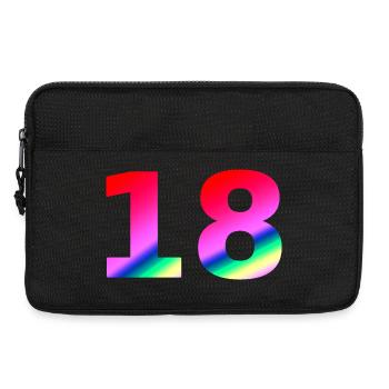 oberteile geburtstag, 18 rosatöne farbverlauf - Laptoptasche 13" - Schwarz - Vorne