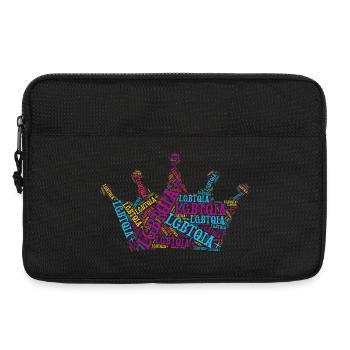 LGBTQIA+ Crown Word Cloud Lgbt Gay Pride T-Shirt - Sacoche pour ordinateur portable 13 pouces - noir - Devant