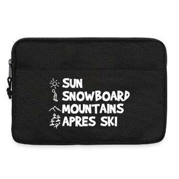 Lustiger Snowboarding Witz - Laptoptasche 13" - Schwarz - Vorne