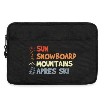Vintage Snowboard - Laptoptasche 13" - Schwarz - Vorne