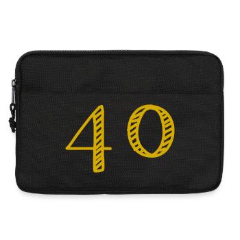 40. 40 YEARS. 40th ANNIVERSARY. 40TH ANNIVERSARY. - Laptop bag 13" - black - Front