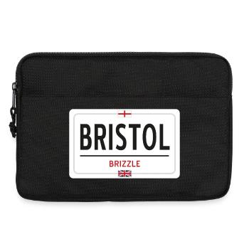 Ortsschild von Bristol - Laptoptasche 13" - Schwarz - Vorne