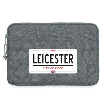 Panneau de la ville de Leicester - Sacoche pour ordinateur portable 13 pouces - gris chiné - Devant