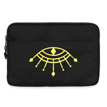 Oeil d'Horus jaune - Sacoche pour ordinateur portable 13 pouces - noir - Devant