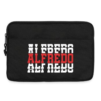Alfredo t-shirt stacked text gift idea - Laptop bag 13" - black - Front