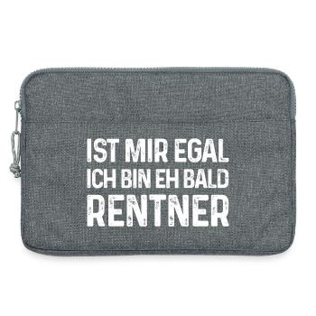 Ist mir egal Ich bin eh bald Rentner - Laptoptasche 13" - Grau meliert - Vorne