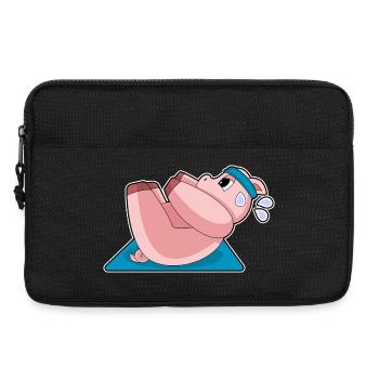 Entraînement abdominal Porc Bodybuilding - Sacoche pour ordinateur portable 13 pouces - noir - Devant