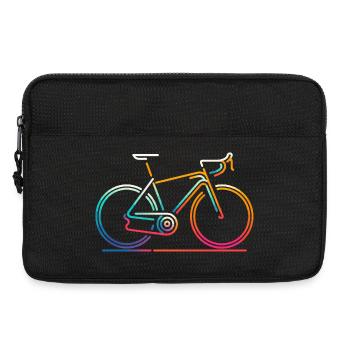 Lebendige Fahrrad-Strichzeichnungen - Laptoptasche 13" - Schwarz - Vorne