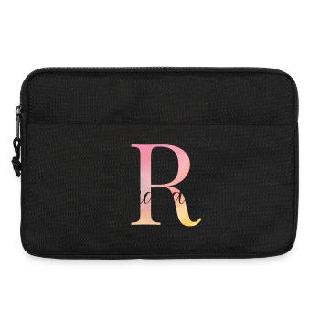 R | Monogramm | Name | Rana |Watercolor - Laptoptasche 13" - Schwarz - Vorne