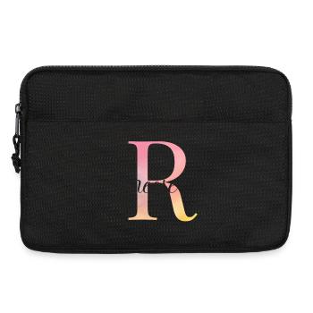 R | Monogramm | Name | Reese |Watercolor - Laptoptasche 13" - Schwarz - Vorne