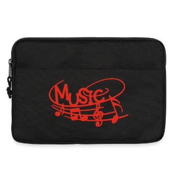 Music in the skin (red) - Laptop bag 13" - black - Front