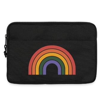 Retro Rainbow Arc Print - Laptop bag 13" - black - Front