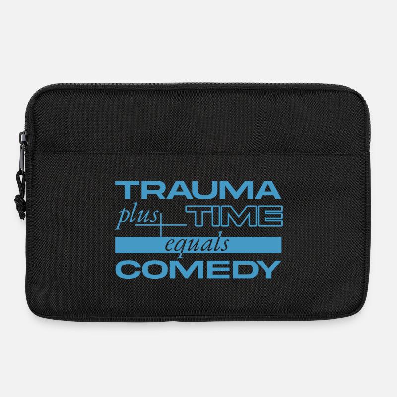 Trauma + Zeit = Comedy - Laptoptasche 13" - Schwarz