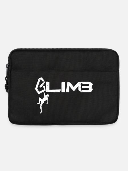 Klettern Sie mutig Emblem - Laptoptasche 13" - Schwarz