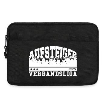 Aufsteiger 2025 Verbandsliga Aufstieg Fußball - Laptoptasche 13" - Schwarz - Vorne