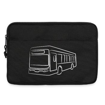 Bus Strichzeichnung - Laptoptasche 13" - Schwarz - Vorne